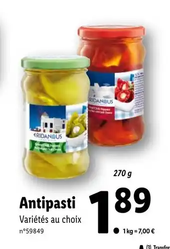 Lidl Antipasti offre