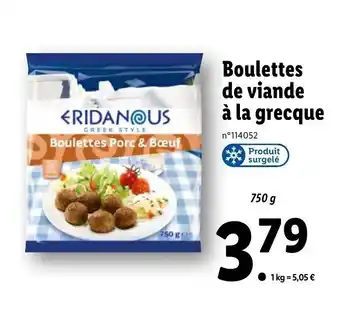 Lidl Boulettes de Viande à La Grecque offre