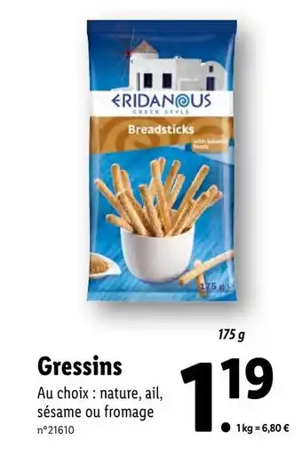Lidl Gressins offre