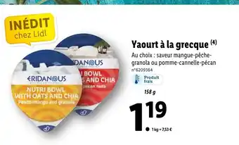 Lidl Yaourt à La Grecque offre