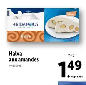 Lidl Halva Aux Amandes offre