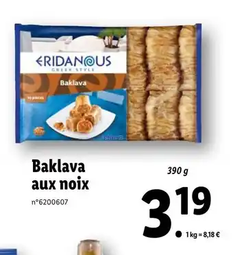 Lidl Baklava Aux Noix offre