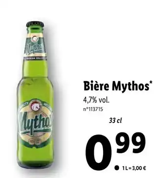 Lidl Bière Mythos offre
