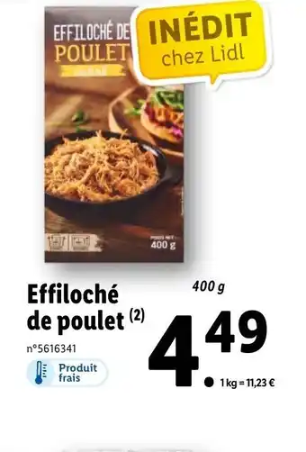 Lidl Effiloché de Poulet offre