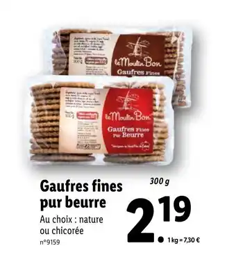 Lidl Gaufres Fines Pur Beurre offre