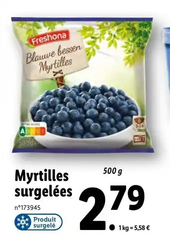Lidl Myrtilles Surgelées offre