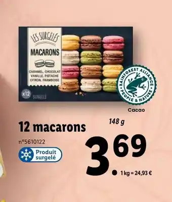 Lidl 12 Macarons offre