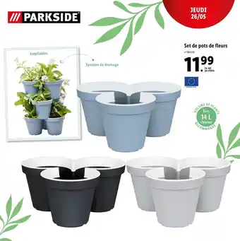 Lidl Set de Pots de Fleurs offre