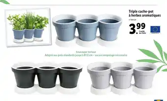 Lidl Triple Cache-Pot à Herbes Aromatiques offre