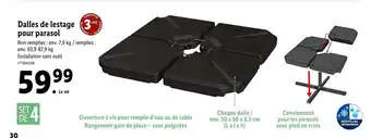 Lidl Dalles de Lestage Pour Parasol offre