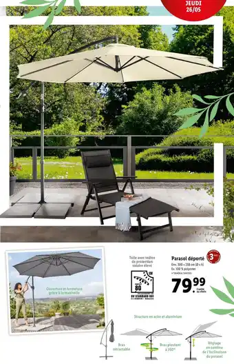 Lidl Parasol Déporté offre