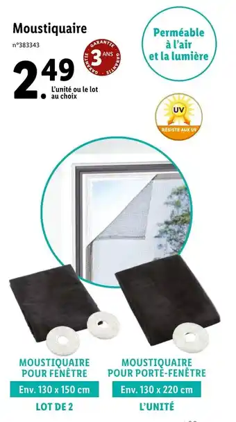 Lidl Moustiquaire offre