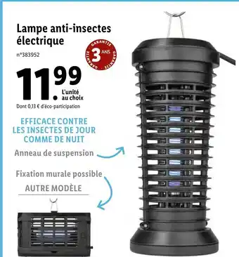 Lidl Lampe Anti-Insectes Électrique offre