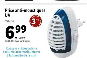 Lidl Prise Anti-Moustiques UV offre
