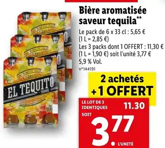 Lidl Biere Aromatisée Saveur Tequila offre