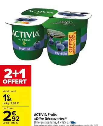 Carrefour Market Activia Fruits Offre Découverte offre