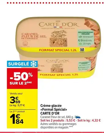 Carrefour Market Crème glacée Format Spécial Carte d'Or offre