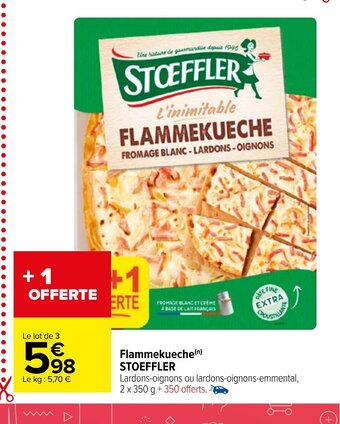 Carrefour Market Flammekueche Stoeffler offre