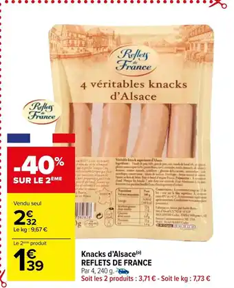 Carrefour Market Knacks d'Alsace Reflets de France offre