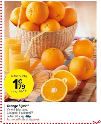 Carrefour Market Orange à Jus offre
