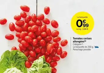 Carrefour Market Tomates Cerises Allongées offre