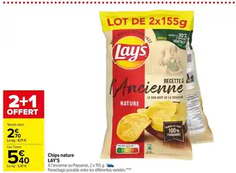 Carrefour Market Chips Nature Lays offre