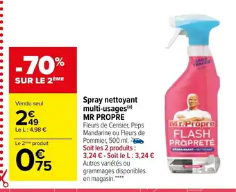 Carrefour Market Spray Nettoyant Multi-Usages Mr Propre offre