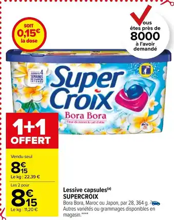 Carrefour Market Lessive Capsules Supercroix offre
