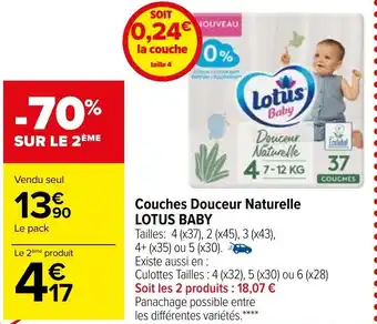 Couches Douceur Naturelle Lotus Baby