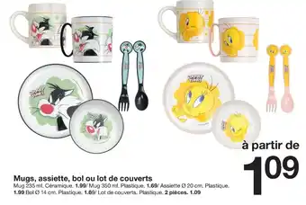 Zeeman Mugs Assiette Bol Ou Lot de Couverts offre