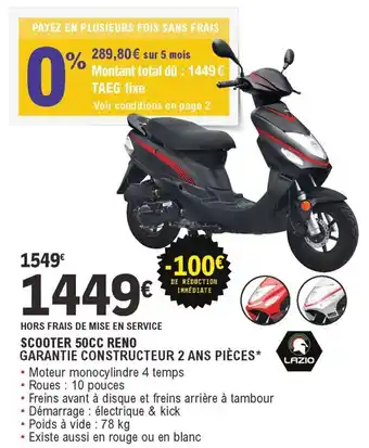 E.Leclerc L'Auto Scooter 50cc Reno offre