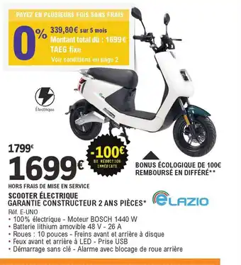 E.Leclerc L'Auto Elazio Scooter électrique offre