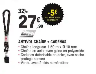 E.Leclerc L'Auto Antivol Chaîne + Cadenas offre