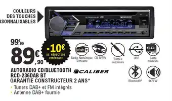 E.Leclerc L'Auto Caliber Autoradio CD/Bluetooth offre