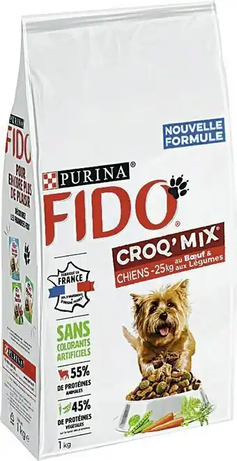 Petit Casino CROQUETTES POUR CHIEN -25 KG CROQ’MIX AU BŒUF & AUX LÉGUMES offre