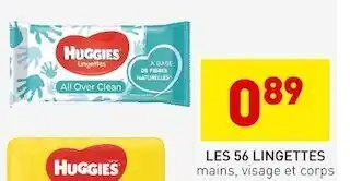 Stokomani Huggies les 56 lingettes offre