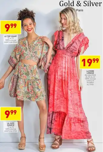 Stokomani Gold&silver le top court ou la jupe courte ou la robe longue offre