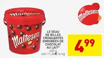 Stokomani Maltesers le seau de billes croquantes enrobées de chocolat au lait offre
