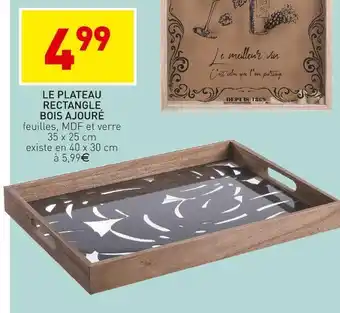 Le plateau rectangle bois ajouré