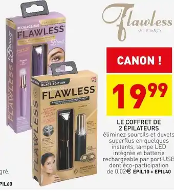 Stokomani Flawless le coffret de 2 épilateurs offre