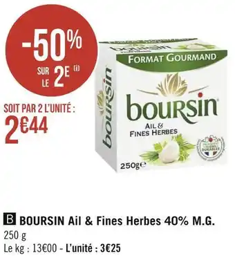 Géant Casino Boursin ail & fines herbes 40% m.g. offre
