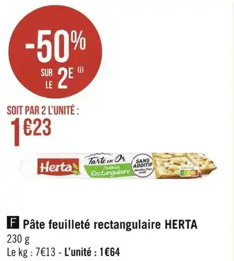 Géant Casino Herta pâte feuilleté rectangulaire offre