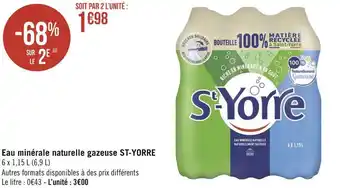 Géant Casino St-yorre eau minérale naturelle gazeuse offre