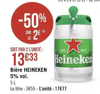 Géant Casino Heineken bière 5% vol. offre