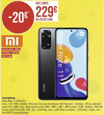 Géant Casino Xiaomi smartphone offre