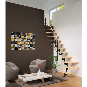 Brico Dépôt Escalier modulaire verni hêtre et métal offre