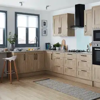 Brico Dépôt Cuisine "alpinia" imitation chêne clair offre
