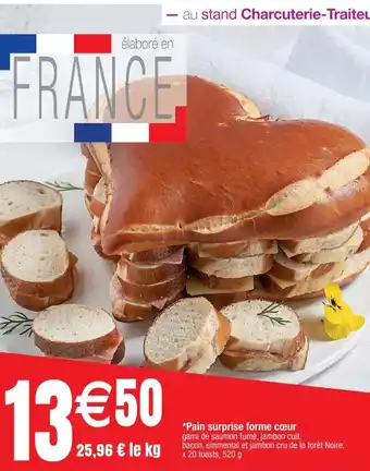 Cora x Carrefour Pain surprise forme cœur offre