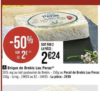 Géant Casino Brique de Brebis Lou Perac offre
