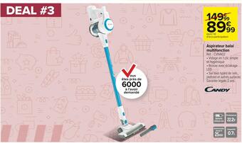 Carrefour Market Candy aspirateur balai multifonction offre